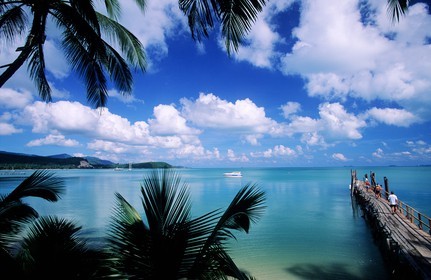 Thailand, Samui islands archipelago, Koh Samui, Big Buddha Pier, starting point towards Koh Pha-Ngan