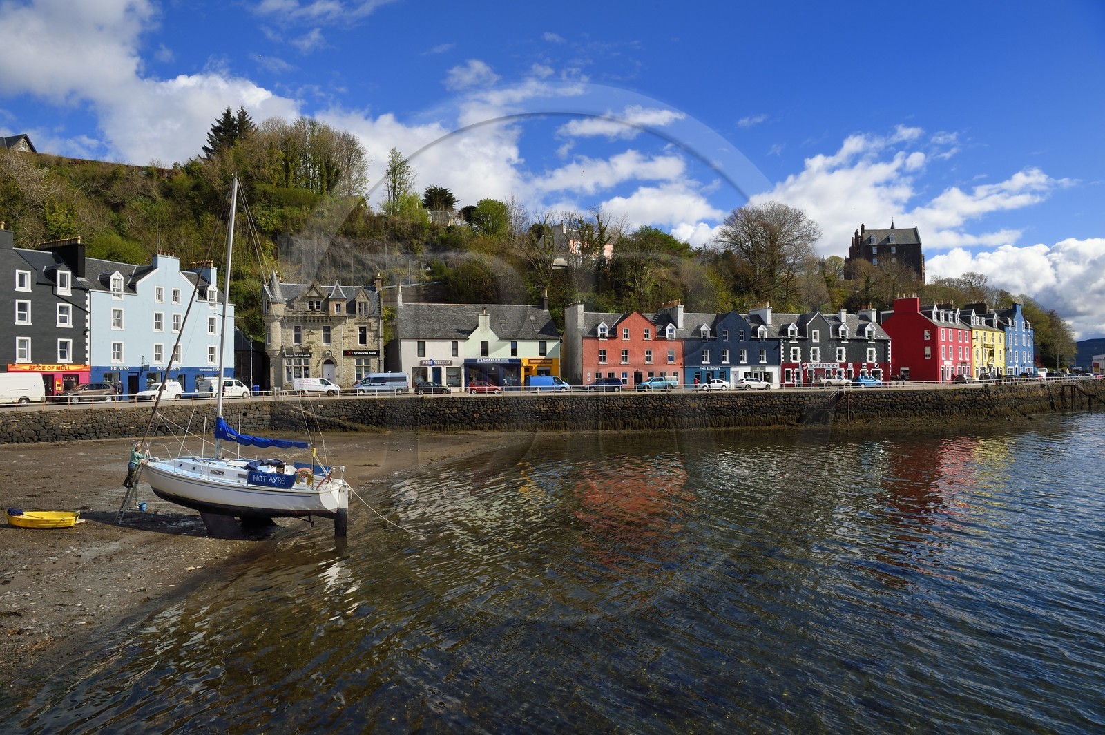 Royaume-Uni, Ecosse, Highland, Hébrides intérieures, Ile de Mull, la ville principale Tobermory et son port