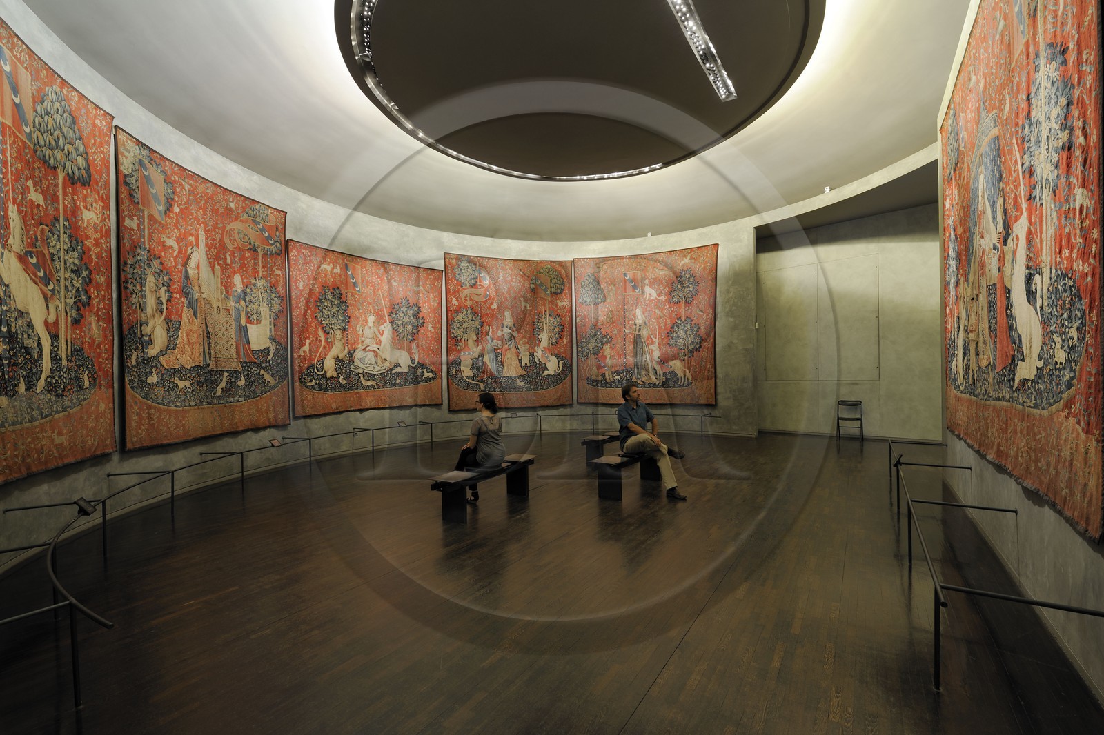 France, Paris (75), musée du Moyen-Age, ancien hôtel de Cluny, La Dame à la licorne est une série de six tapisseries datant de la fin du 15ème siècle