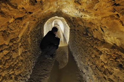 France, Yvelines (78), château de Versailles, classé Patrimoine Mondial de l'UNESCO, le réseau hydraulique souterrain des fontaines