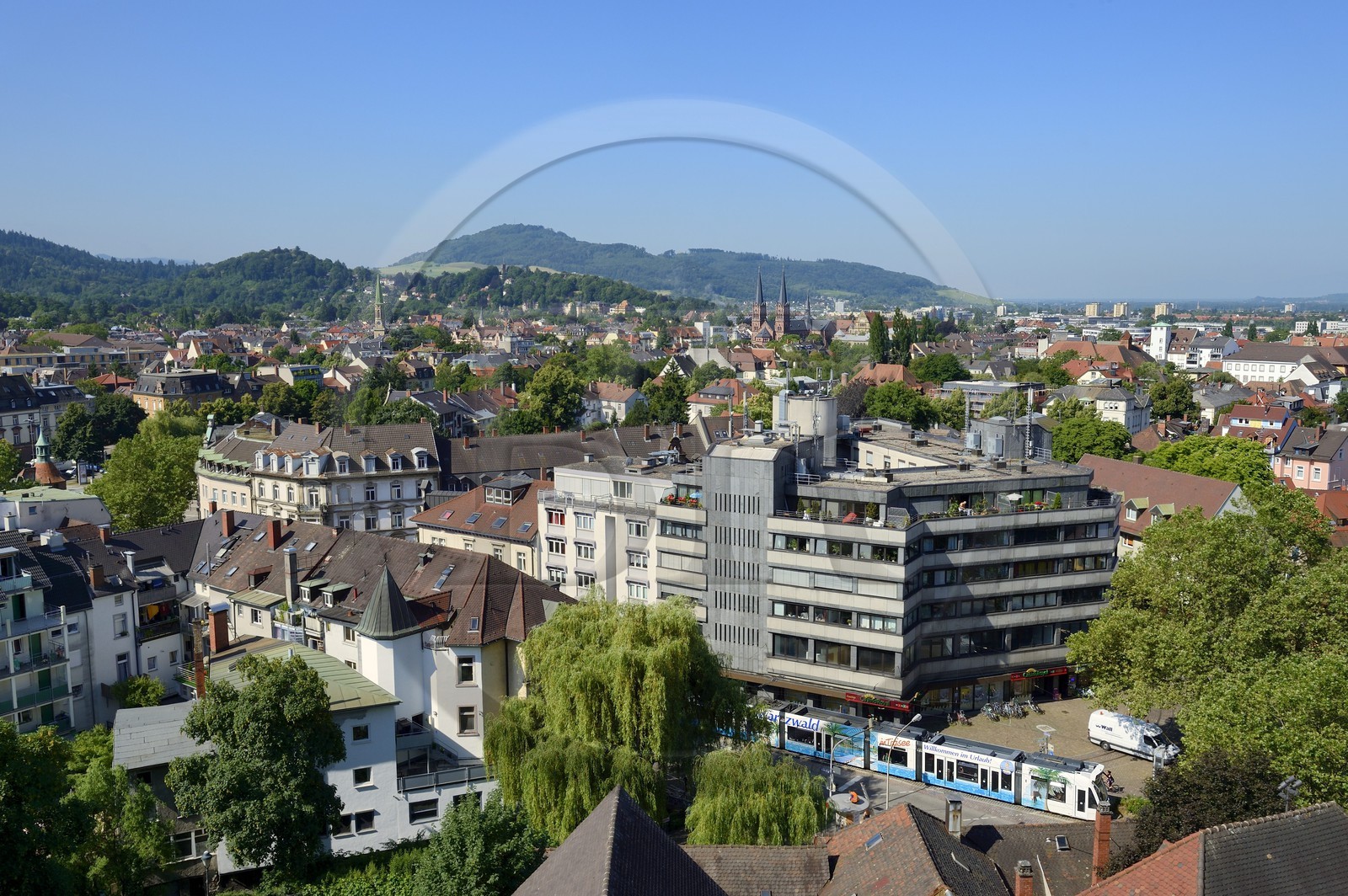 Germany, Baden-Wurttemberg, Freiburg im Breisgau, seen from the Schlossberg