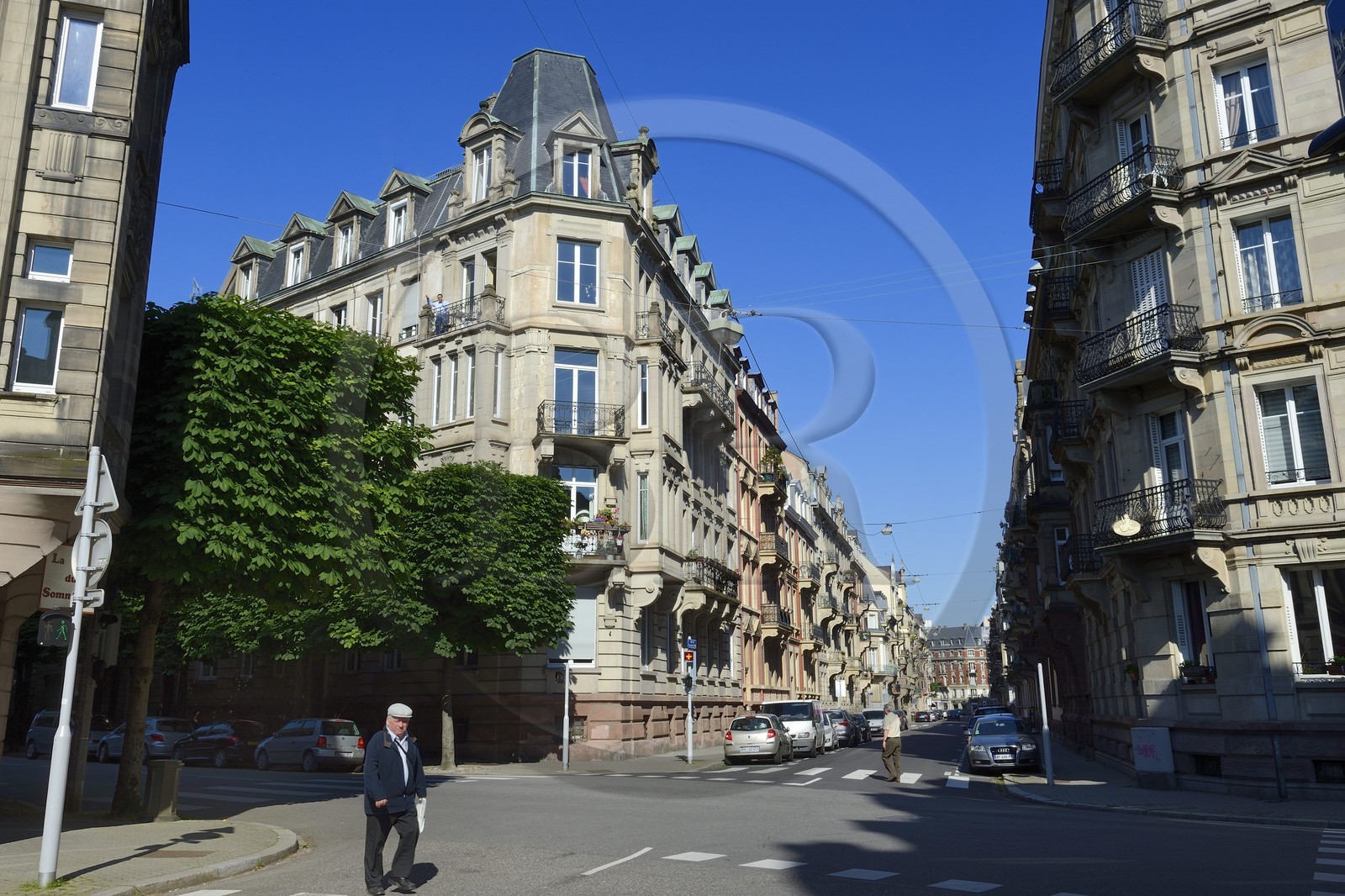 France, Bas-Rhin (67), Strasbourg, quartier de la Neustadt datant de la periode allemande, immeubles au carrefour de la rue du Maréchal Foch et du Général de Castelnau