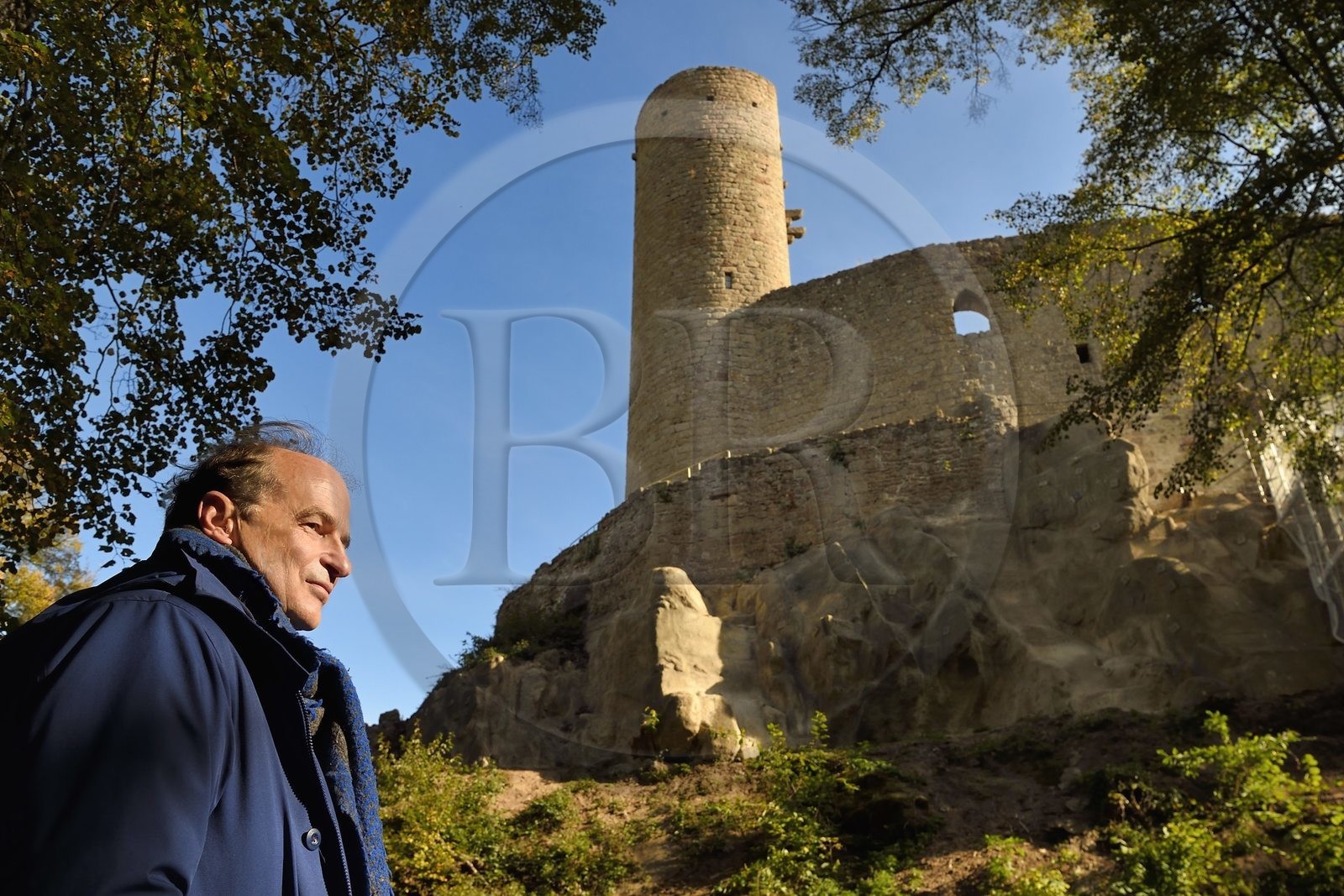 France, Bas-Rhin (67), Route des vins d'Alsace, Andlau, le chateau d'Andlau (Haut-Andlau), son propriétaire Guillaume d’Andlau