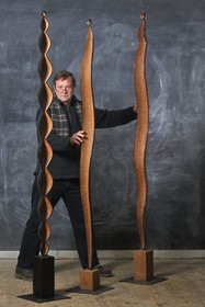 France, Calvados (14), Orbec, sculptures d'Axel Cassel