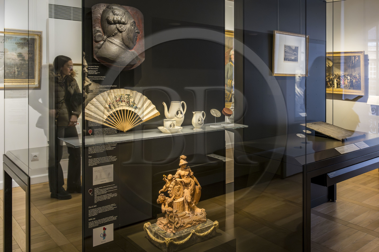 France, Paris, Marais district, Carnavalet Museum, pre-revolutionary period, display case dedicated to Jacques Necker