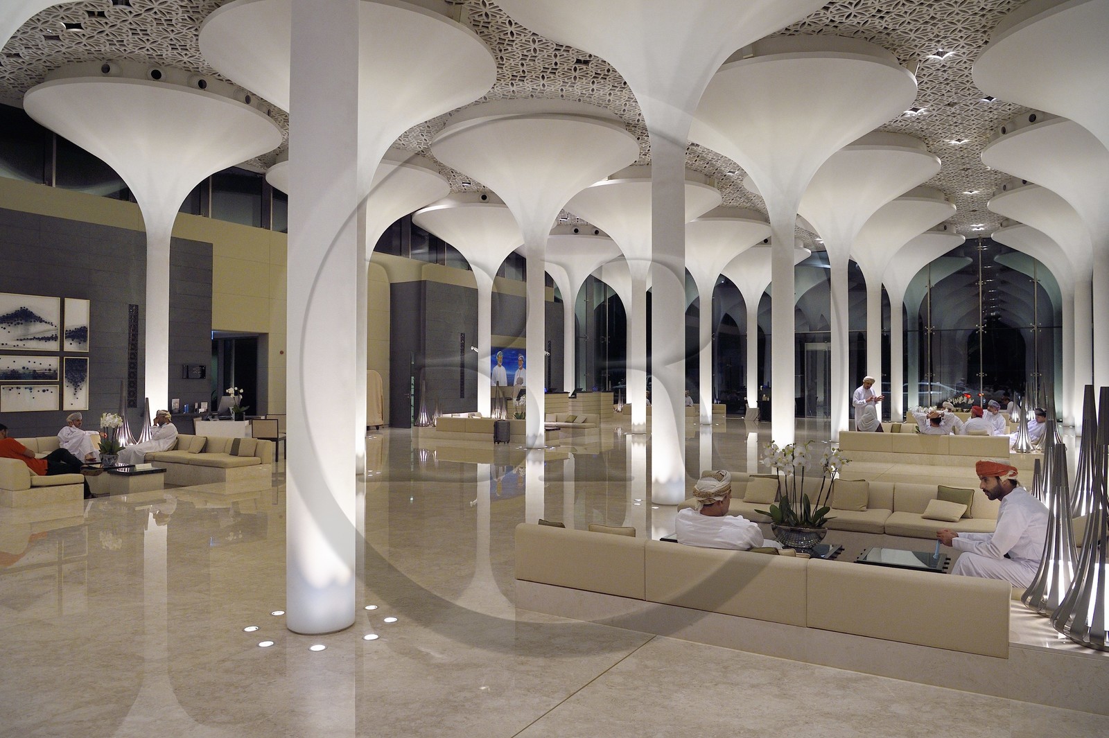 Sultanat d'Oman, Mascate, lobby de l'Hotel Kempinsky