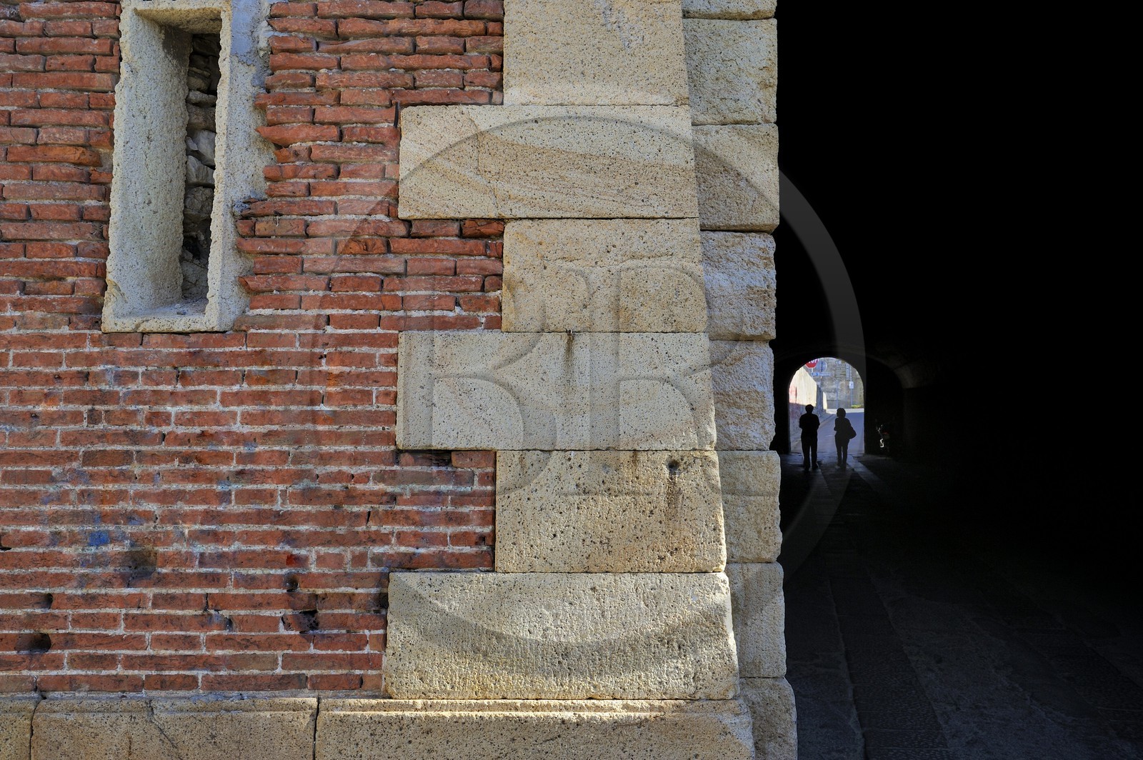 Italy, Tuscany, Elba Island, Portoferraio, underpass of the fortifications