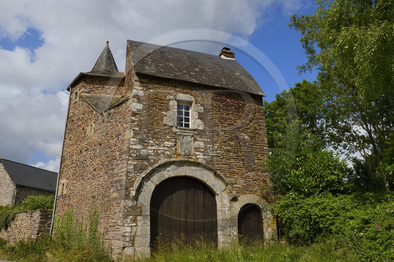 France, Morbihan, forest of Broceliande, Trehorenteuc, Gurwan mansion or manor Rue-Neuve