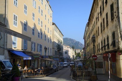 France, Haute Corse, Corte, the main city street cours Paoli