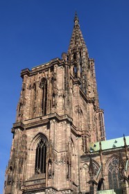 France, Bas-Rhin (67), Strasbourg, centre historique classé Patrimoine Mondial de l'UNESCO, la Cathédrale Notre Dame