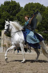 France, Loir et Cher, Loire Valley listed as World Heritage by UNESCO, Chateau de Chambord, equestrian art show