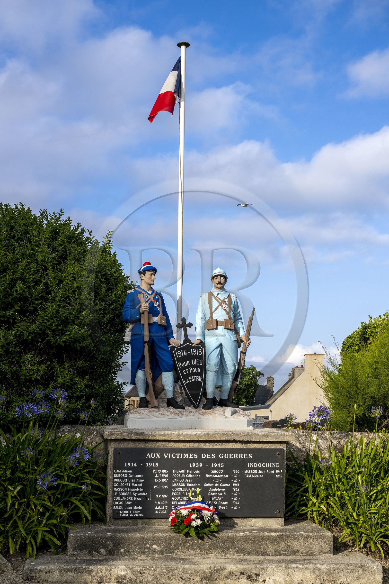 France, Finistère, Iroise Sea, Molene Island, the war memorial