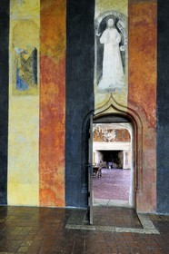 France, Côte d'Or (21), Châteauneuf-en Auxois, labellisé Les Plus Beaux Villages de France, le château, le Grand Logis, la chapelle (1481)