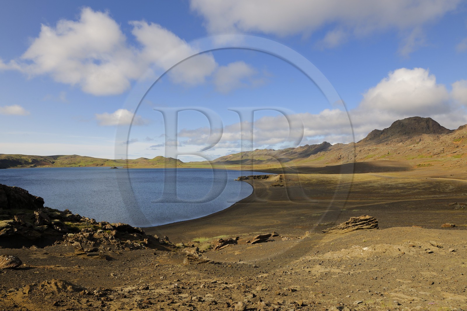 Iceland, Reykjavik region, Krisuvik Valley, Kleifarvatn Lake