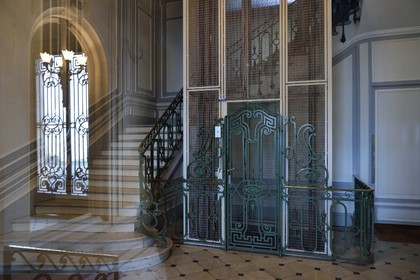 France, Seine Maritime, Sainte-Adresse nearby Le Havre, the Building Dufayel where the Belgian government settled from October 1914 to November 1918, Sainte Adresse was administrative capital of occupied Belgium during the First World War