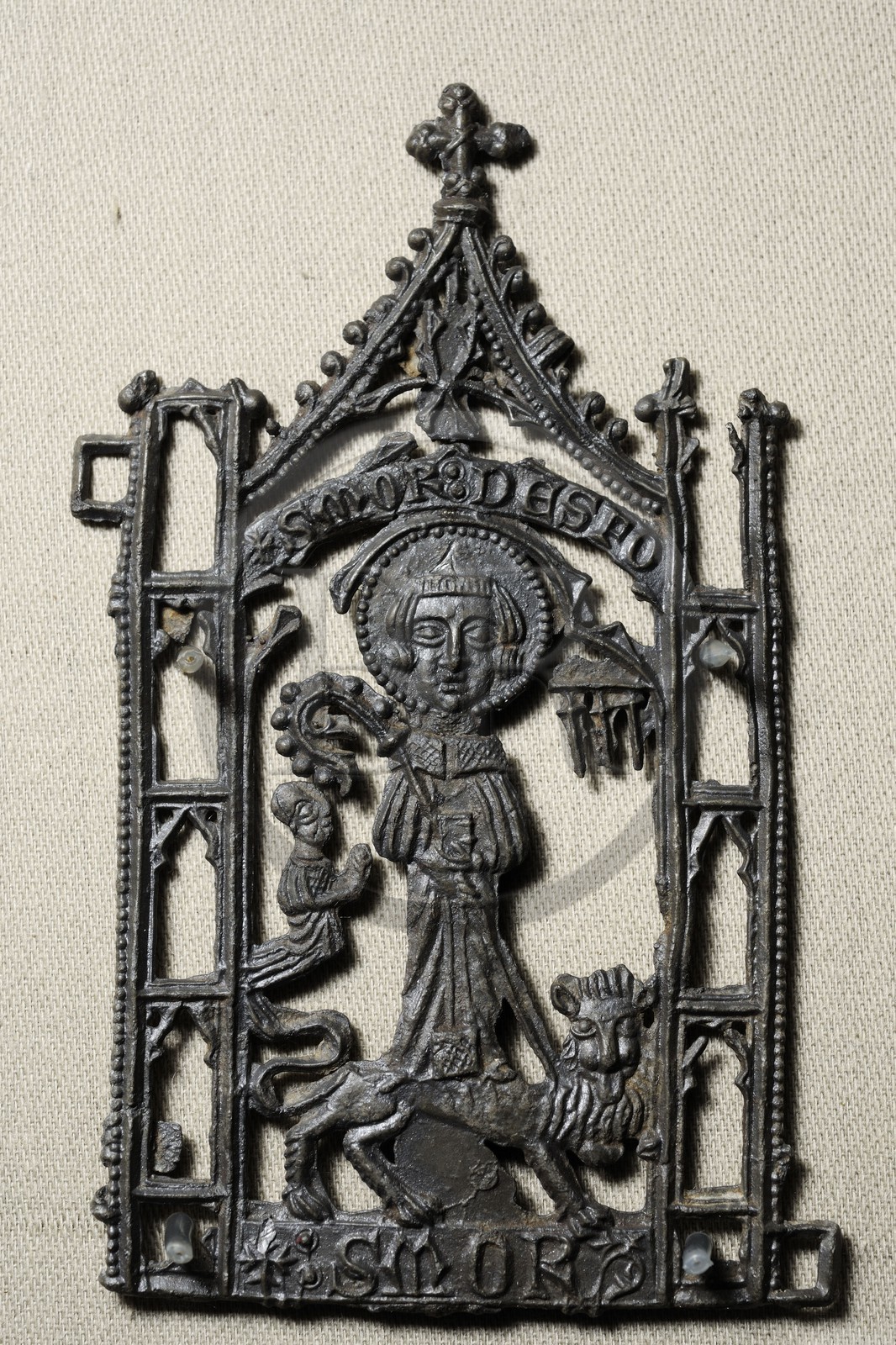 France, Paris, Musee du Moyen-Age (Middle Ages Museum), the former Hotel de Cluny, sign pilgrimage