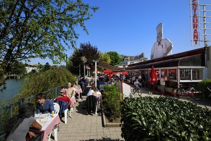 France, Val-de-Marne (94), les bords de Marne, Joinville-le-Pont, , la guinguette Chez Gégéne