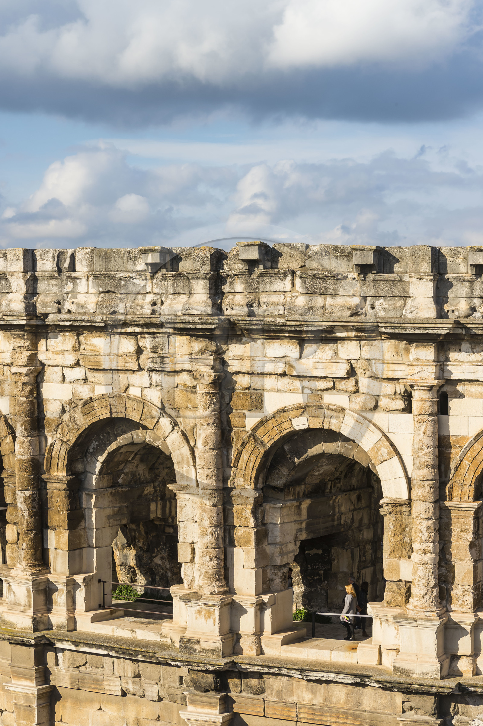 France, Gard, Nimes, the Arena, Roman amphitheater from the end of the 1st century