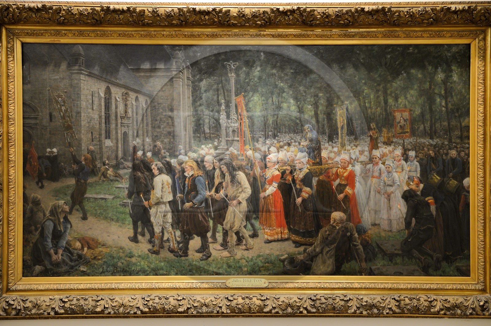 France, Finistère (29), Quimper, musée des Beaux Arts, Le Pardon de Kergoat (1891) du peintre Jules Breton
