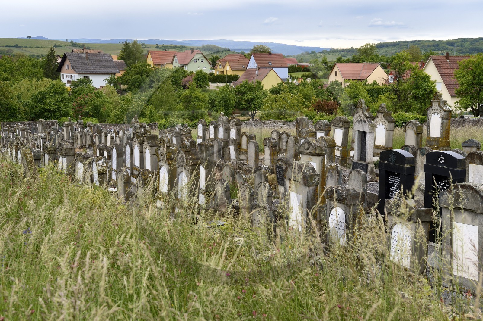France, Bas-Rhin (67), Westhoffen d'où furent originaires les ancètres de Léon Blum ou encore de Michel Debré, le cimetière juif