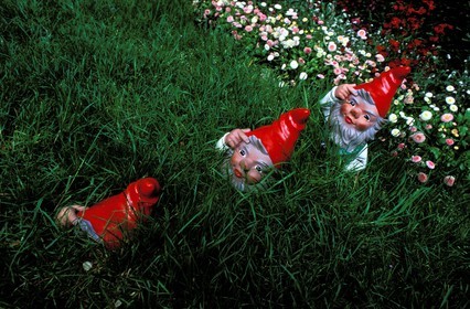 France, Paris, Bagatelle garden, garden's dwarfs