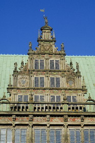 Allemagne, Breme (Bremen)), facade de l'Hotel de ville (Rathaus)