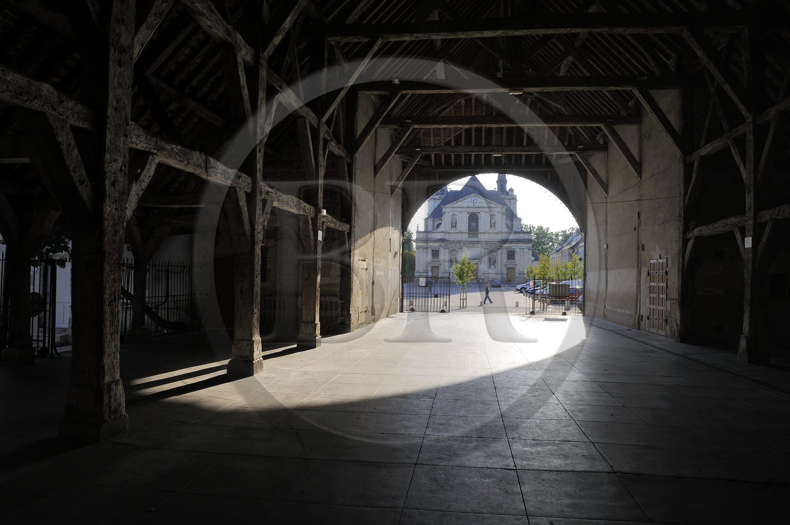 France, Indre-et-Loire (37), ville de Richelieu, les Halles