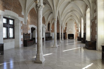 France, Indre et Loire (37), Vallée de la Loire classée Patrimoine mondial de l'UNESCO, château d'Amboise, le logis du Roi
