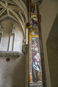 France, Paris, Musée de Cluny - Musée national du Moyen-Age (Middle Ages Museum in the former Hotel de Cluny), the flamboyant Gothic chapel
