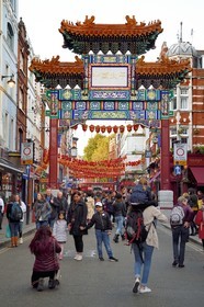 Royaume-Uni, Londres, Porte de Chinatown dans la rue Wardour