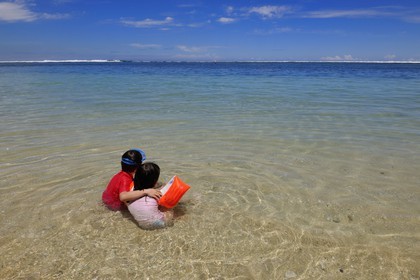 France, Reunion island (French overseas department), Saint Paul, beach of Saline les Bains lagoon