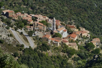 France, Haute-Corse (2B), Balagne, village perché de Palasca