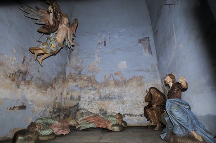 Brazil, Minas Gerais state, Congonhas do Campo, Santuario Bom Jesus de Matosinhos church, scenes of the Passion of Our Lord by sculptor Aleijadinho (Gold Route, Estrada Real)