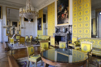 France, Yvelines (78), château de Versailles, classé Patrimoine Mondial de l'UNESCO, le Grand Trianon, salon de famille de Louis Philippe
