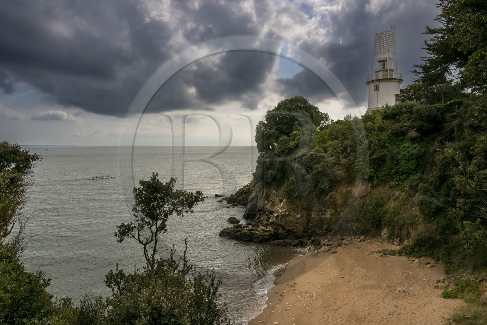 France, Loire-Atlantique (44), Estuaire de la Loire, Saint-Nazaire, pointe de l'Eve, phare d'Aiguillon