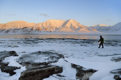 Norway, Svalbard, Spitzbergen, Longyearbyen, Adventfjorden