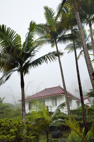 France, Ile de la Reunion, Cirque de Salazie, classé Patrimoine Mondial de l'UNESCO, Hell-Bourg, labellisé les Plus Beaux Villages de France, case créole traditionnelle