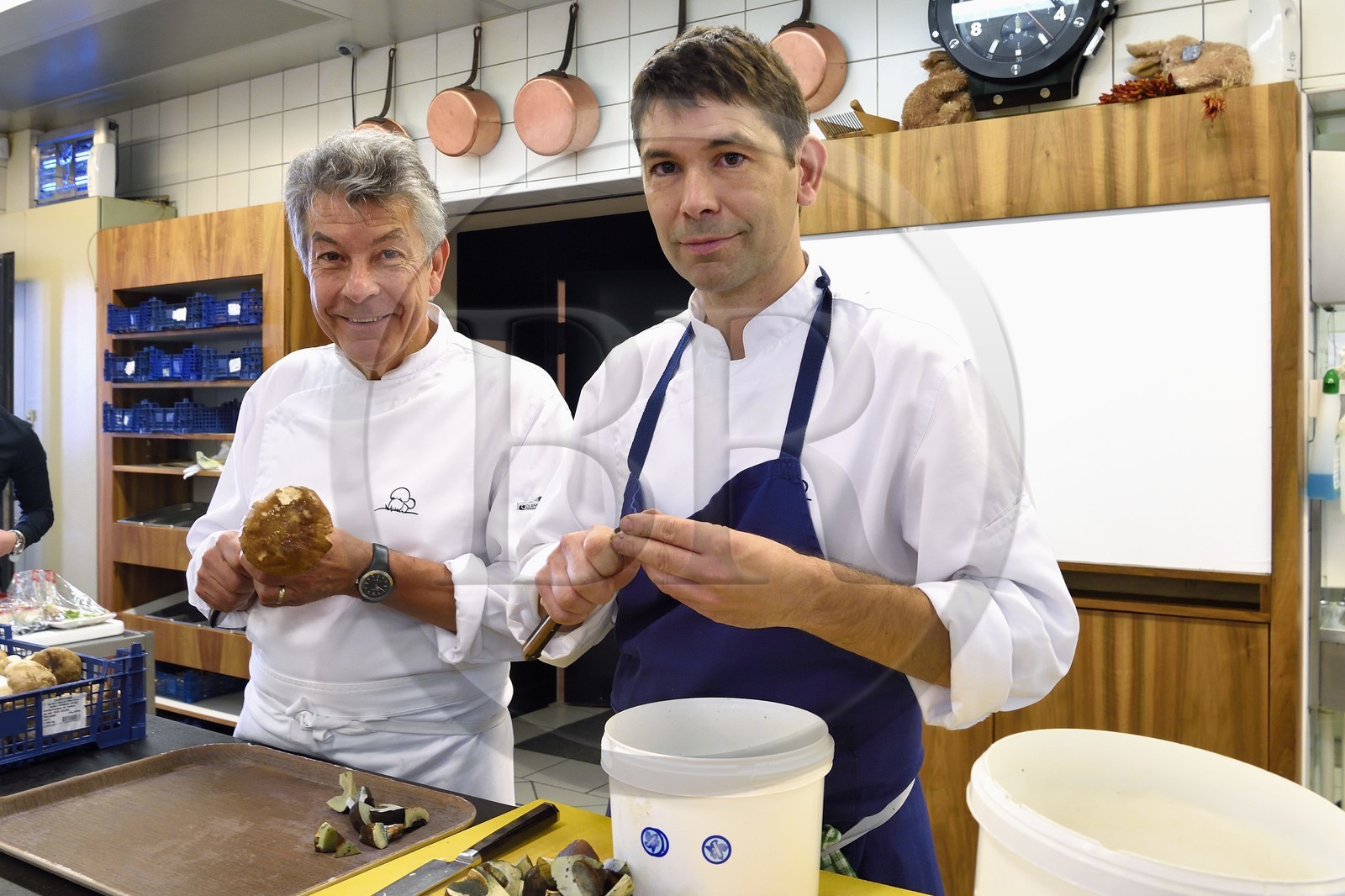 France, Haute Loire, Saint Bonnet le Froid, Régis and Jacques Marcon 3-star restaurant, Regis (father) and Jacques (son) Marcon