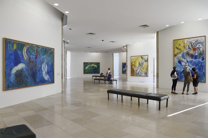 France, Alpes-Maritimes (06), Nice, musée national Marc Chagall de l'architecte André Hermant et créé à l'initiative d'André Malraux, salle de la série de peintures du Message Biblique