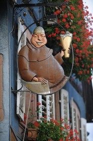 France, Haut-Rhin (68), Ribeauvillé, enseigne de restaurant