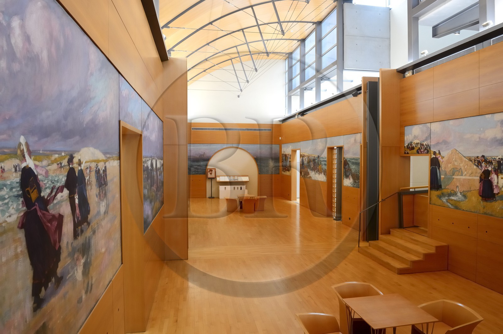 France, Finistere, Quimper, musee des Beaux Arts, the Lemordant room, decor made ​​from 1906 to 1909 by the painter Jean-Julien Lemordant for the cafe de l’Epee (Sword cafe)