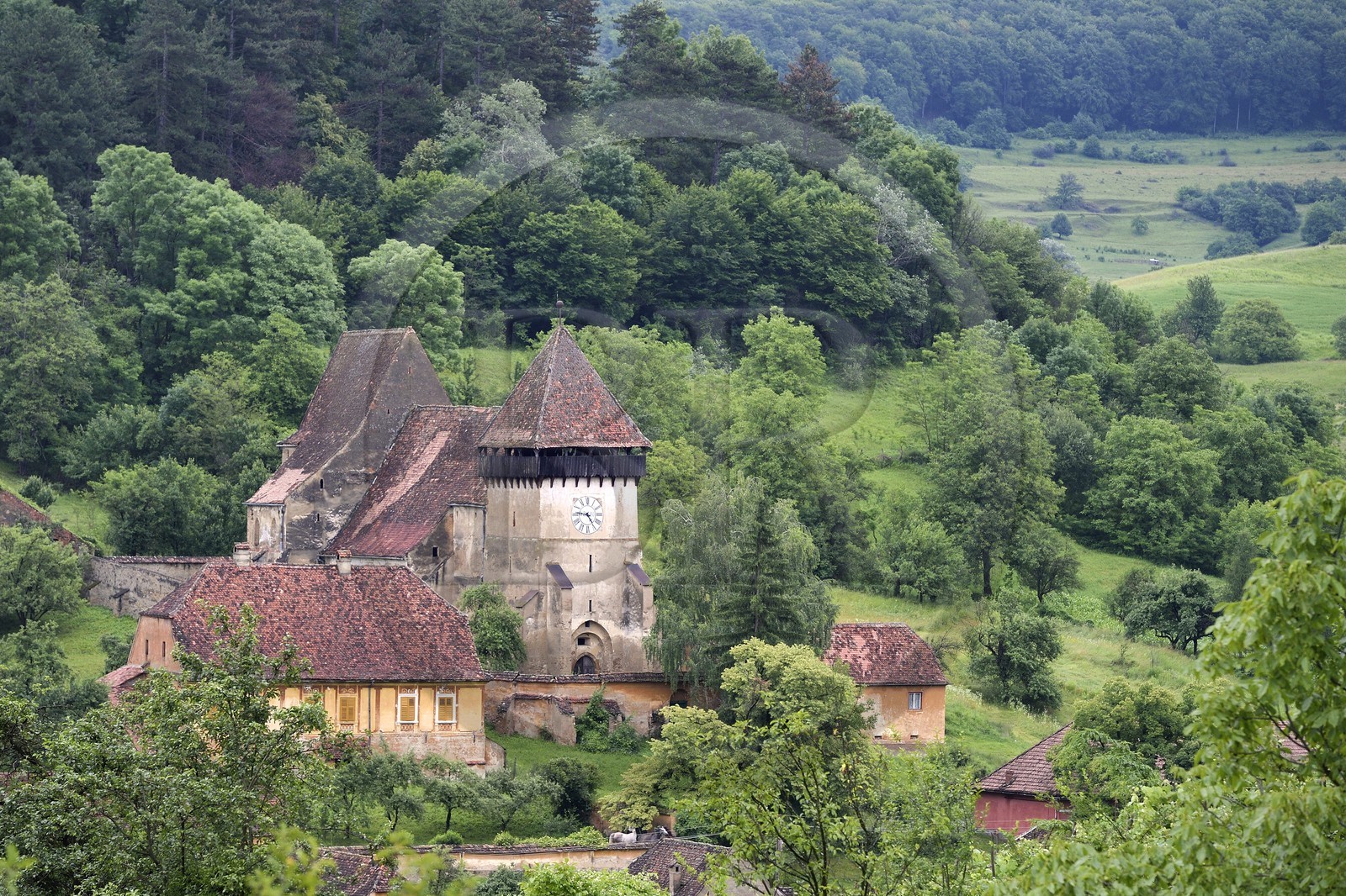 Romania, Transylvania, Biertan region, Copsa Mare, the fortified church