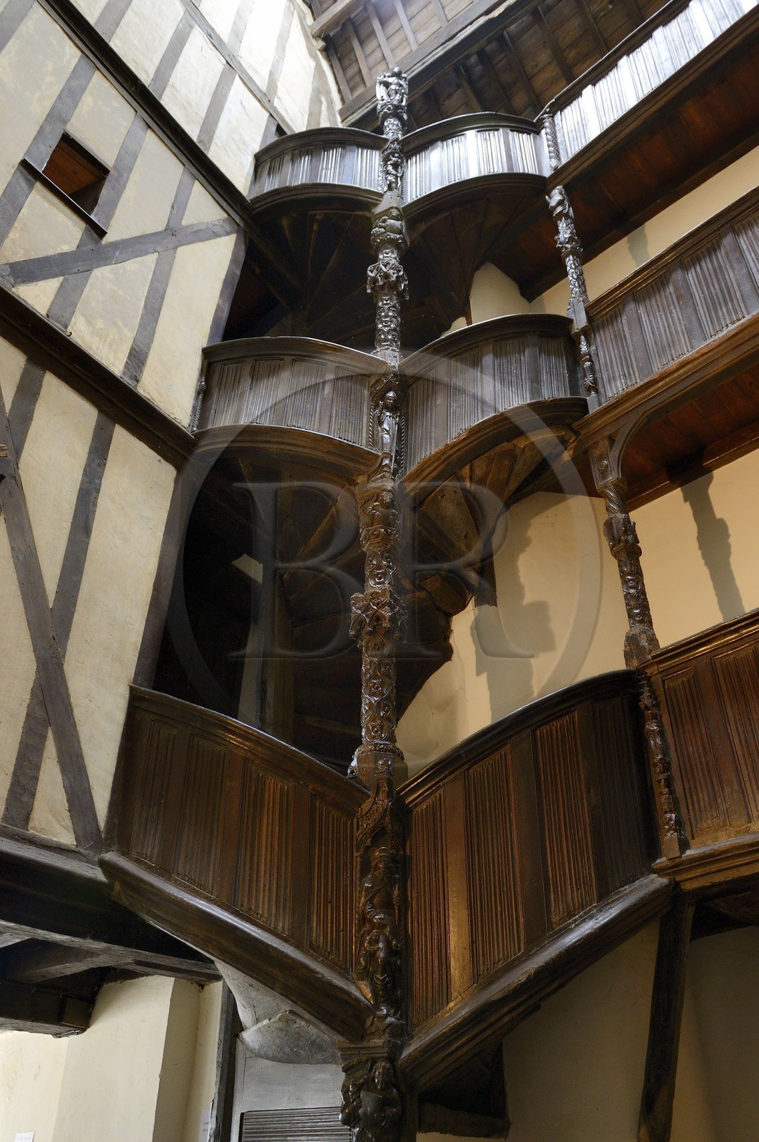 France, Finistère (29), Morlaix, le musée de Morlaix, maison à pans de bois du XVIème siècle dite Maison à lanterne ou à pondalez, Maison de la duchesse Anne