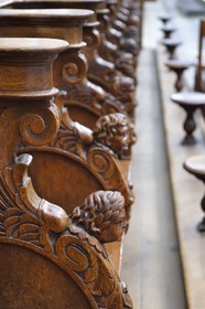 France, Calvados, Caen, the Abbaye aux Hommes (Men's Abbey), the Saint-Etienne church, the choir stalls