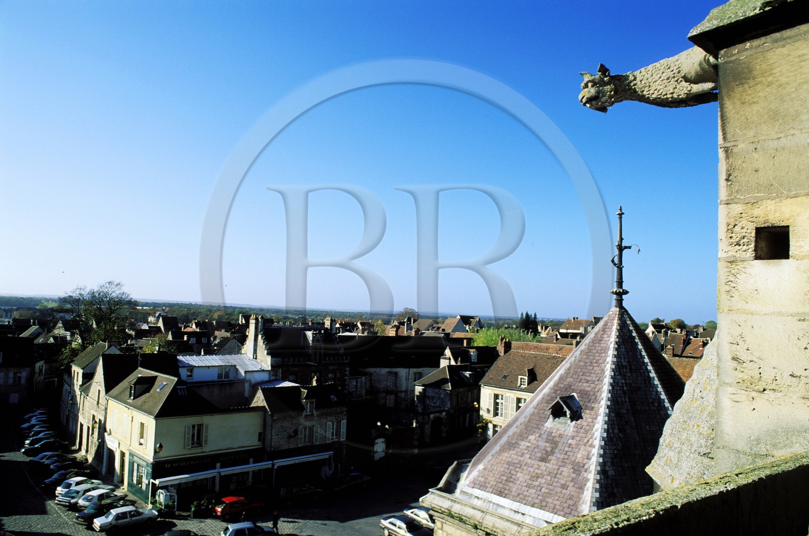 France, Oise, Senlis, view from the top of the cathedral