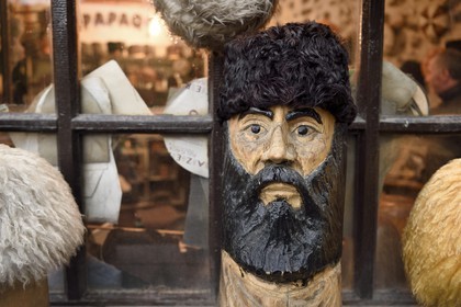 Azerbaijan, Shaki, the Karimov Aqil Hat-Maker shop, papakha