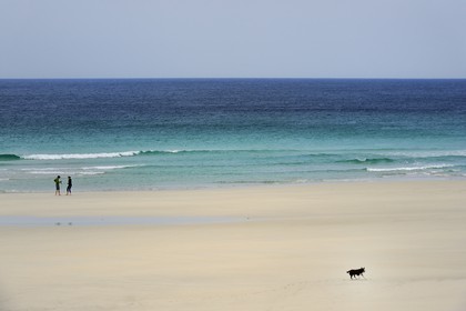 Royaume-Uni, Ecosse, Hébrides extérieures, Ile de Barra, plage derrière l'aéroport de Barra