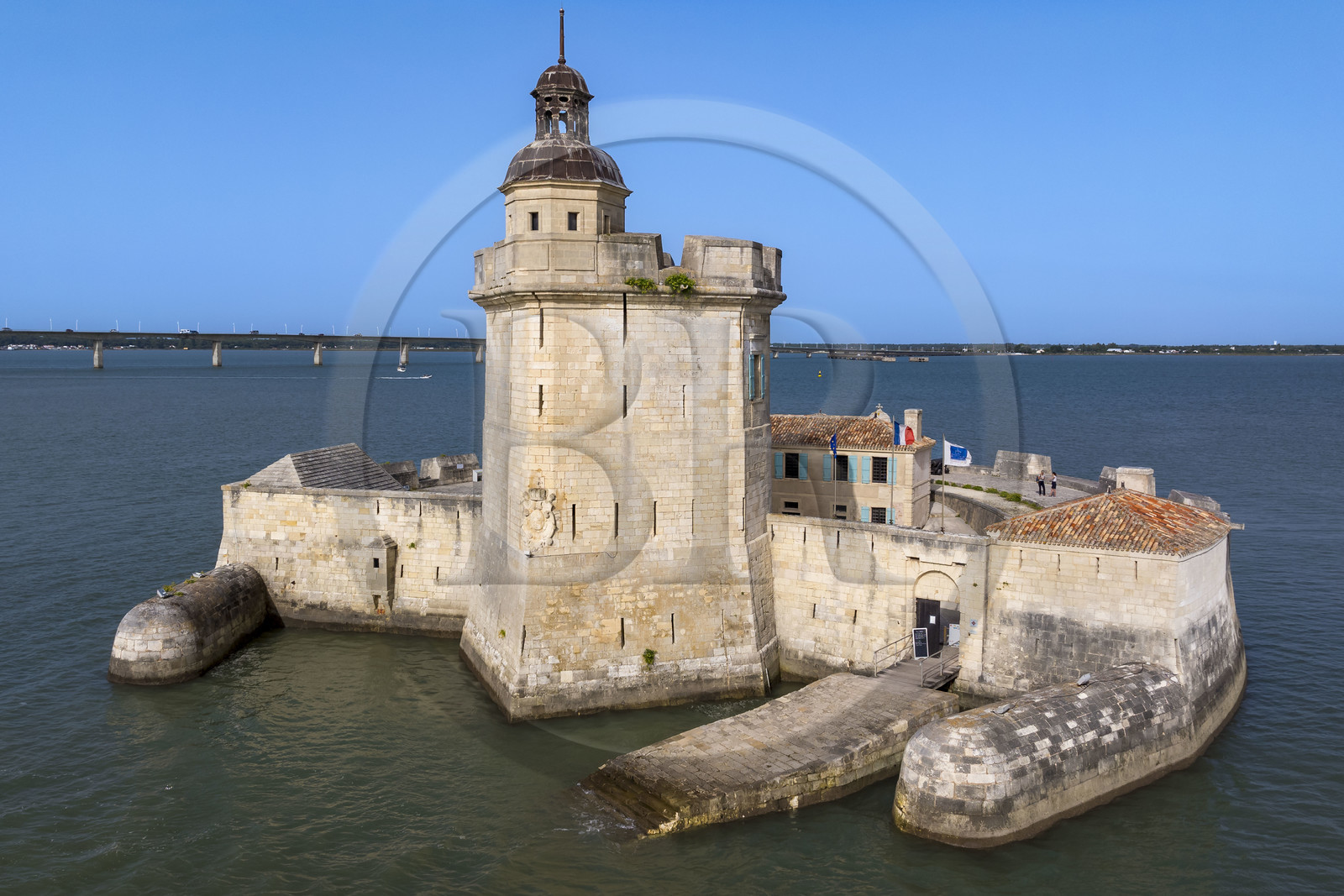 France, Charente-Maritime (17), Bourcefranc-le-Chapus, Fort Louvois aussi appellé Fort du Chapus (vue aérienne)