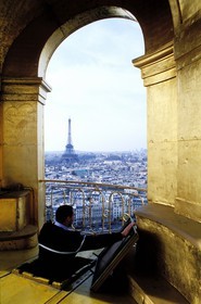 France, Paris, Hotel des Invalides, former military hospital, view of Paris from the top of the church of the dome