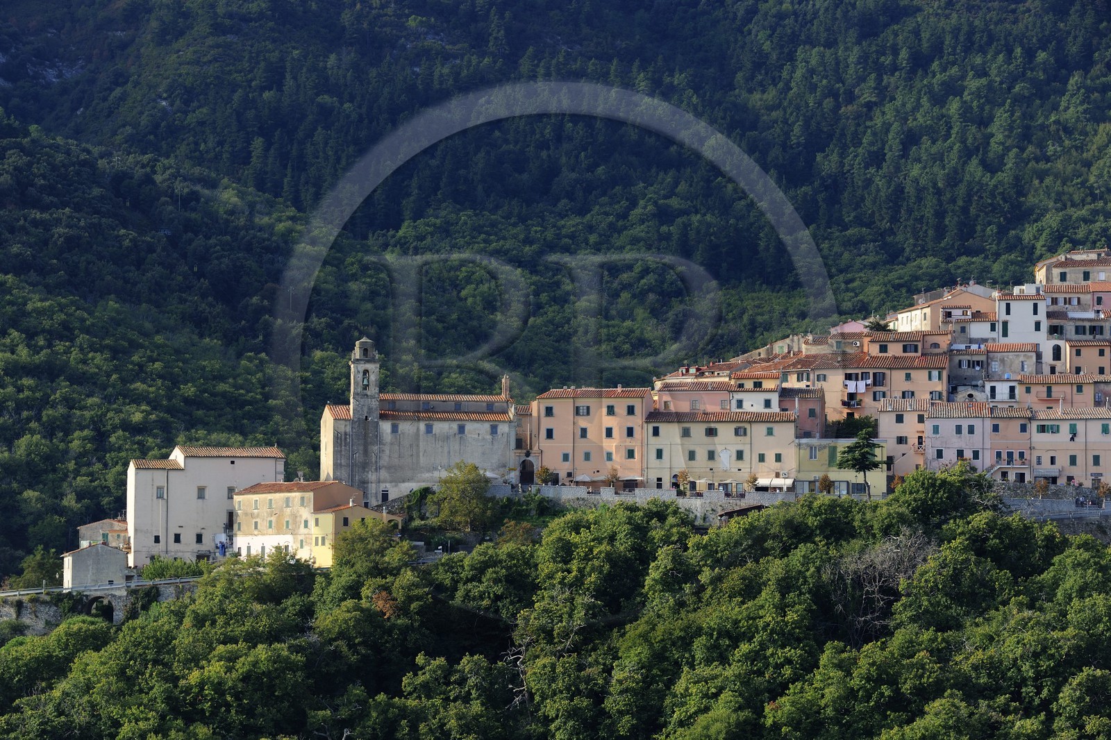 Italie, Toscane, l’Ile d’Elbe, le village perché de Marciana